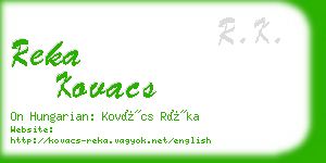 reka kovacs business card